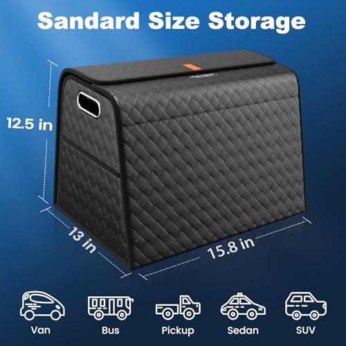 Aiuwo Organizador plegable de cuero para maletero, automóvil