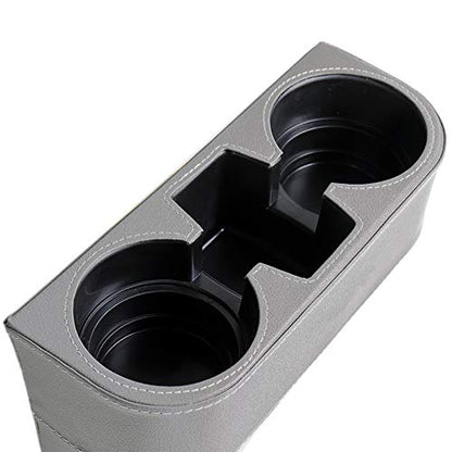 Expansor de portavasos para automóvil con funda de piel sint
