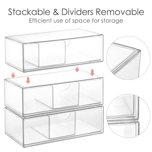 Qtip - Estuche organizador de maquillaje de acrílico de 3 ca