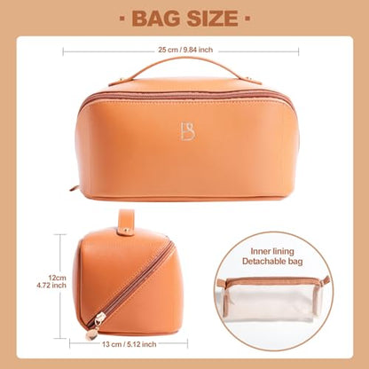 BS-MALL Bolsa de maquillaje de viaje: bolsa de aseo portátil