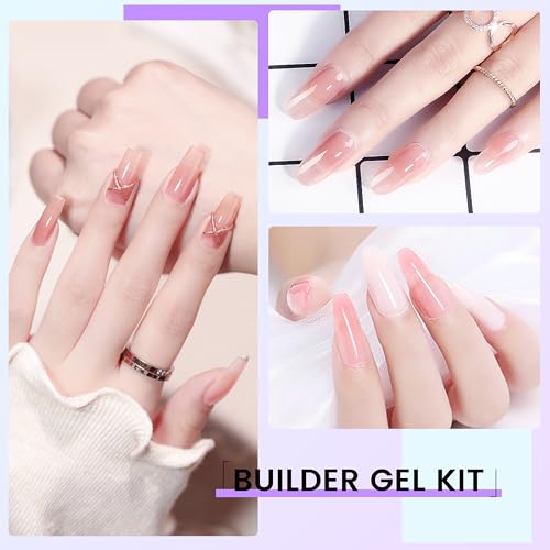 Geles de uñas postizas de 2.12 oz, 2 onzas, gel duro para uñ
