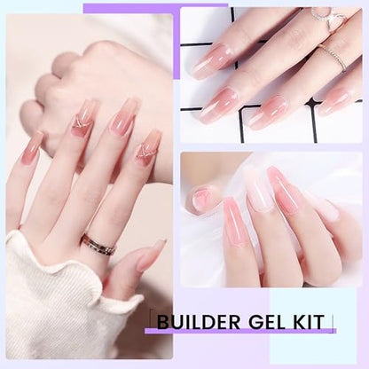 Geles de uñas postizas de 2.12 oz, 2 onzas, gel duro para uñ