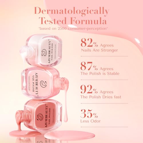 AZUREBEAUTY Juego de esmaltes de uñas veganos, 4 colores nud