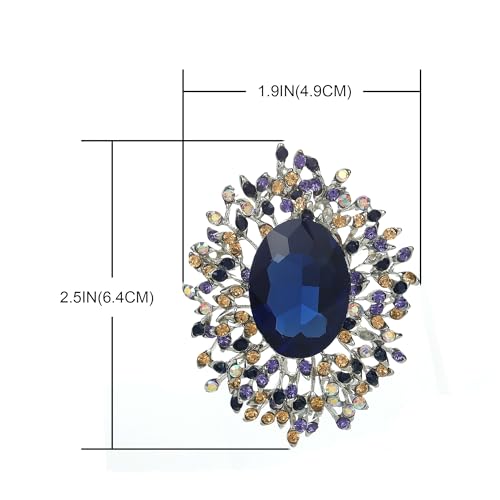 YOQUCOL Broche de diamantes de imitación brillantes de crist