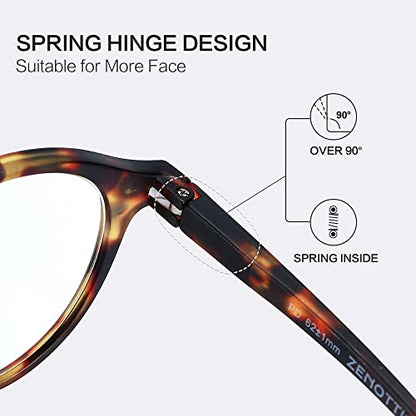 Zenottic - Lentes redondos con diseño de bloqueo de luz azul