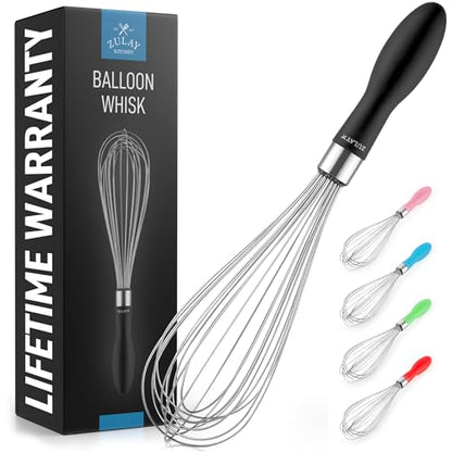 Zulay Kitchen Batidor de globo de acero inoxidable de 11 pul