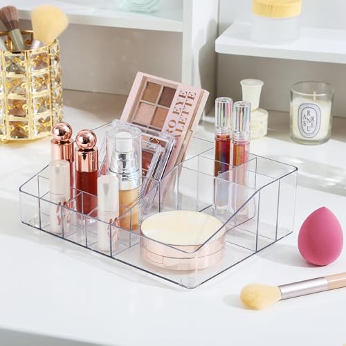 Vtopmart Organizador de maquillaje transparente de 3 niveles