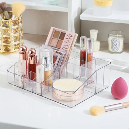 Vtopmart Organizador de maquillaje transparente de 3 niveles