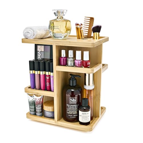 Sorbus Organizador de maquillaje de 360°, carrusel de almace