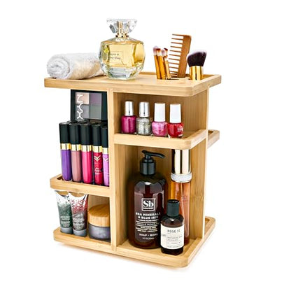 Sorbus Organizador de maquillaje de 360°, carrusel de almace