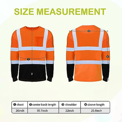 Zhanmai Paquete de 6 camisas de alta visibilidad clase 3 ref