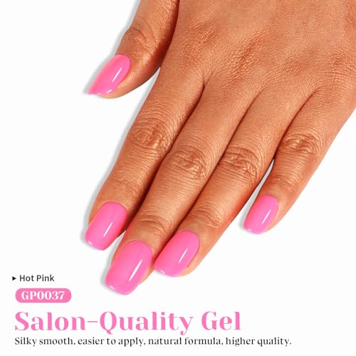 Esmalte de uñas de gel rosa intenso, 0.51 onzas líquidas par