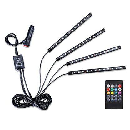 LivTee Luces LED para interiores de automóvil, 4 unidades, 4