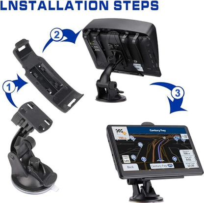 Navegador GPS para coche, camión, RV, último mapa 2025, pant