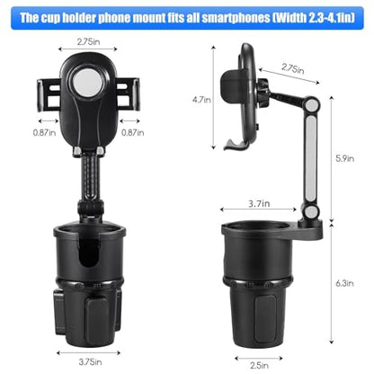 Base ajustable para portavasos de automóvil con soporte para