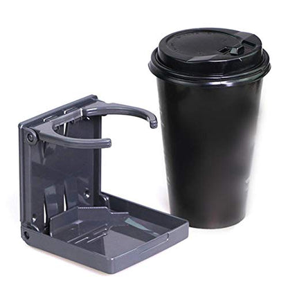 2 soportes plegables ajustables para bebidas con tornillos y