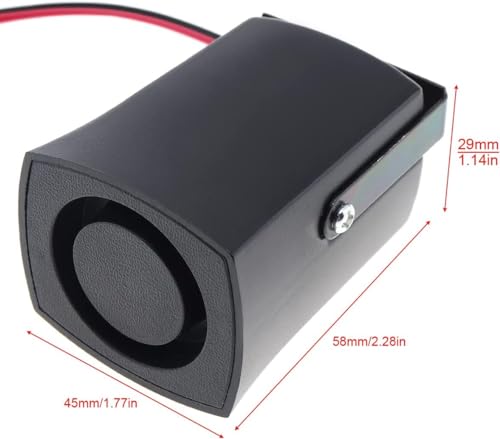 Sirena de alerta, 12-24 V, negro, 6 tonos, alarma de coche,