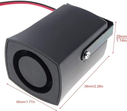 Sirena de alerta, 12-24 V, negro, 6 tonos, alarma de coche,