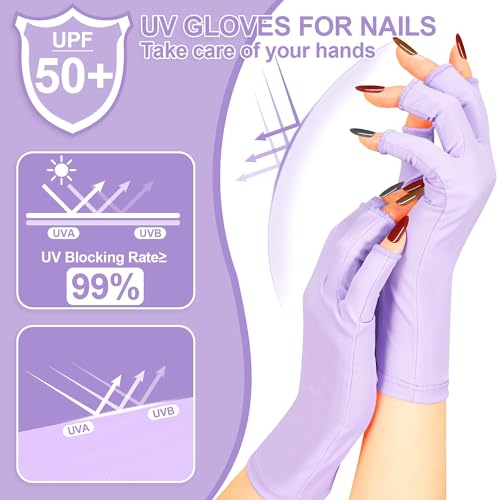 chemotex UV Nail Gloves, Professional UPF50+ Protection UV G
