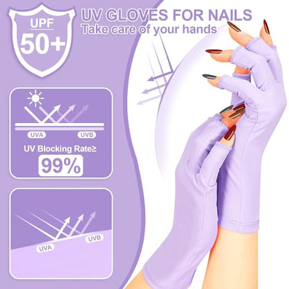chemotex UV Nail Gloves, Professional UPF50+ Protection UV G