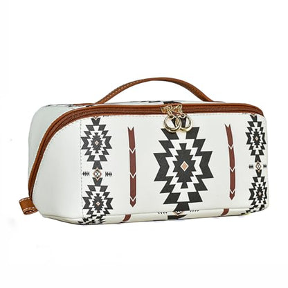 Bolsa de maquillaje bohemia de poliuretano, estuche organiza