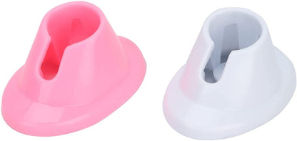 2 soportes para botellas de esmalte de uñas de goma suave ro