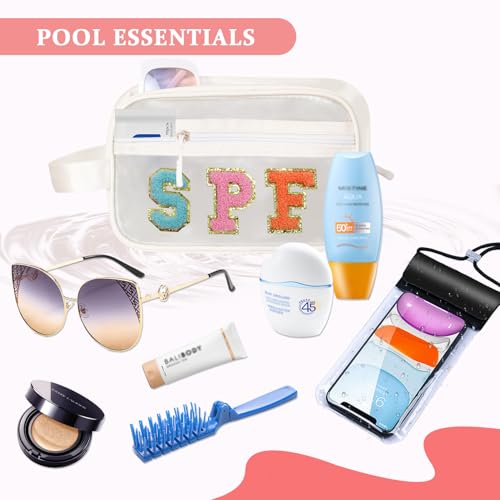 COSHAYSOO Bolsa de maquillaje transparente SPF con cremaller