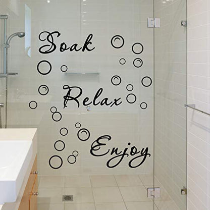 Zonon 2 calcomanías de pared de baño, para remojar, relajars