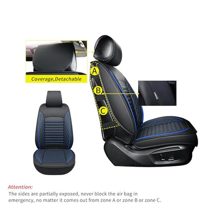 Fundas de asiento de cuero para automóviles, juego completo