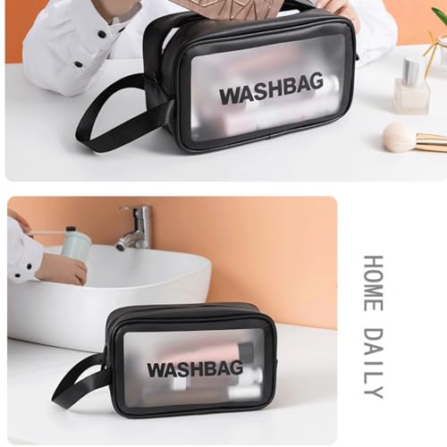 Neceser impermeable mediano, Blanco, Impermeable transparent