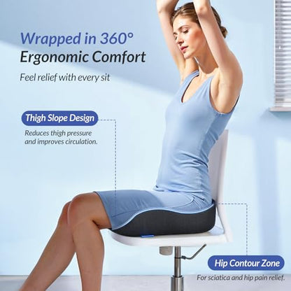 ZIKEE Cojín de asiento de gel para silla de oficina y asient