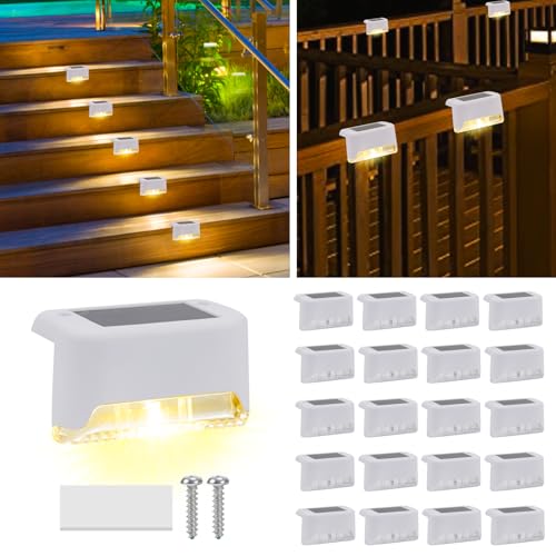 Paquete de 20 luces solares para terraza al aire libre para