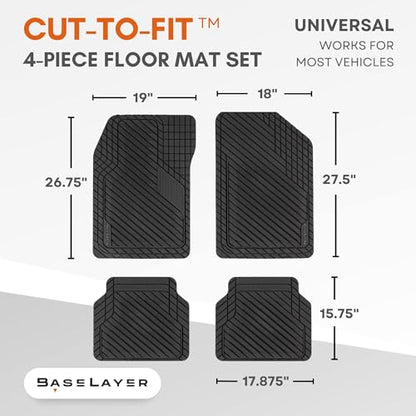 BaseLayer Cut-to-Fit™ - Alfombrillas ecológicas negras de 4