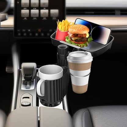 SUYUDSM Bandeja para portavasos de automóvil, expansor de po