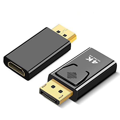 Zuya 2 unids DisplayPort a HDMI adaptador convertidor de pan