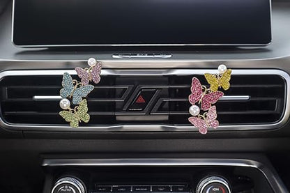 2 clips de mariposa para ventilación de automóvil, decoració