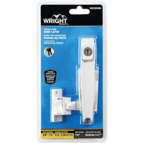 Wright Products VK333X3WH Manija con botón de amarre con lla