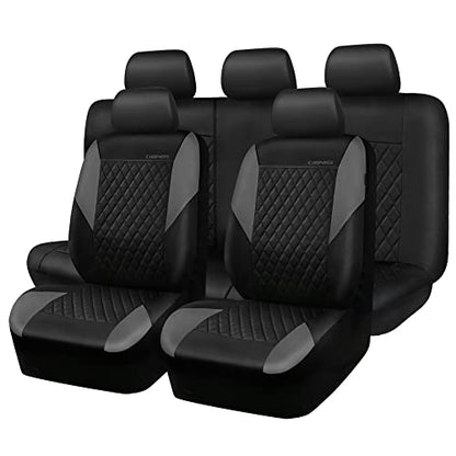 CAR PASS Juego completo de fundas de asiento de cuero, unive