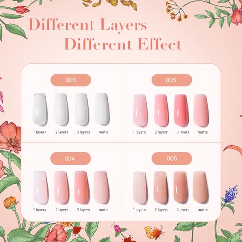 AZUREBEAUTY Juego de esmaltes de uñas veganos, 4 colores nud