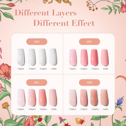 AZUREBEAUTY Juego de esmaltes de uñas veganos, 4 colores nud