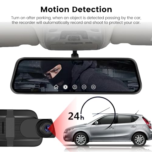 Cámara de espejo retrovisor IPS con pantalla táctil IPS de 9