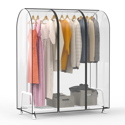 Zilink Funda transparente de 50 pulgadas para perchero a pru