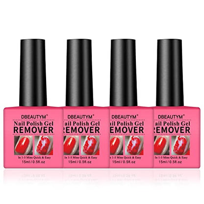 Paquete de 4 quitaesmalte de uñas de gel, removedor de esmal