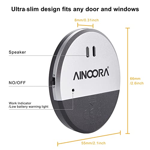 Paquete de 4 sensores de alarma de ventana, sensor de rotura