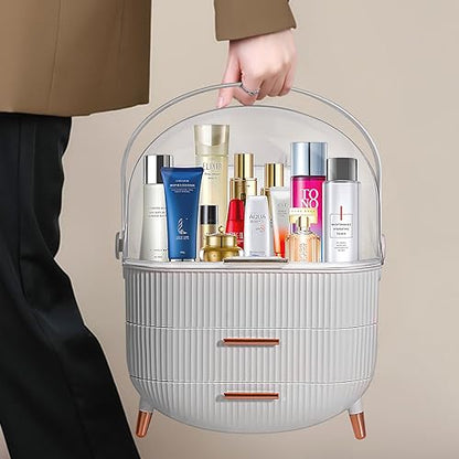 MASSY Caja de almacenamiento de maquillaje con forma de huev
