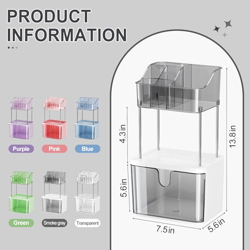 Organizador de mostrador de baño de 2 cajones, mostrador org