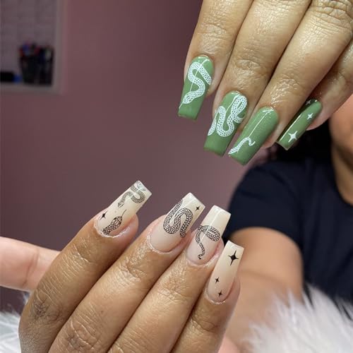 Plantillas de estampado de uñas de serpiente de leopardo par