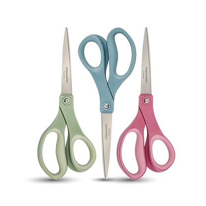 Tijeras de titanio de Fiskars, de 8 pulgadas, agarre suave,