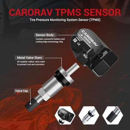 TPMS Sensor GM, paquete de 4 sensores de presión de neumátic