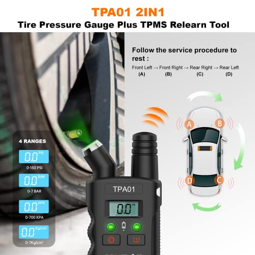 VXDAS TPA01 TPMS Herramienta de reaprendizaje para GM Plus M